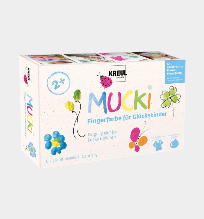 Actual product image Kreul Mucki finger paint for lucky children (Multicolor, 300 ml)