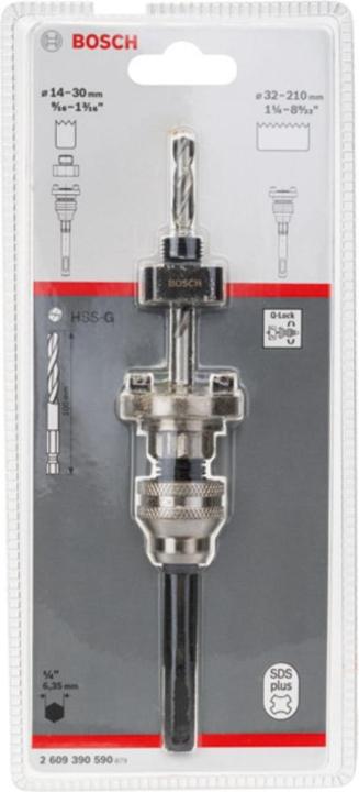 Produktbild Bosch Professional Zubehör PRO Q-Lock Halter SDS plus Aufnahme für Quick Change-System für Lochsägen mit SDS plus (14 mm, 210 mm)
