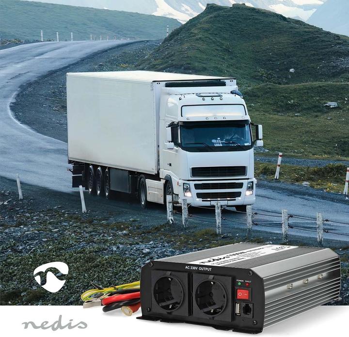 Immagine prodotto Nedis Inverter di potenza a onde sinusoidali modificate - Tensione di ingresso: 24 V DC - Connessione di