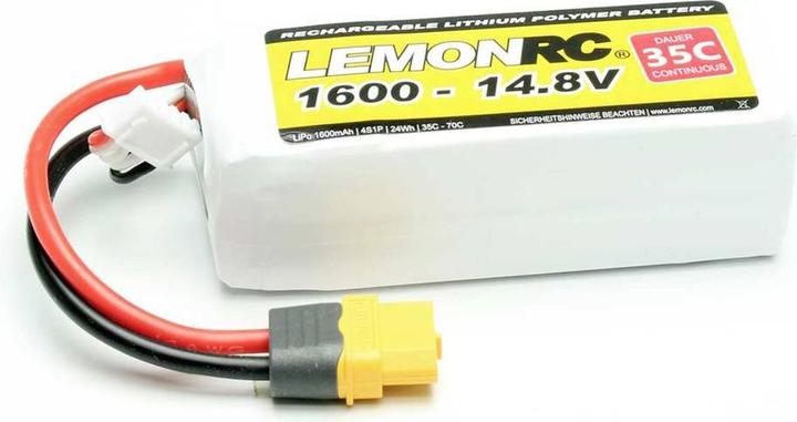 Image du produit LemonRC Modèle de batterie (LiPo) 14,8 V 1600 mAh Nombre d'éléments : 4 35 C Softcase X (14.80 V, 1600 mAh)