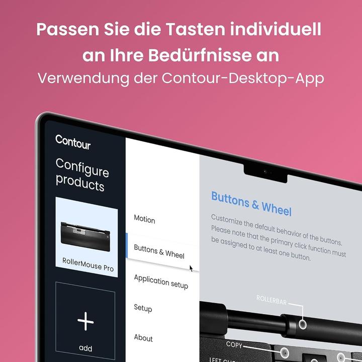 Actual product image Contour RollerMouse Pro wired Regular WR vegan leather retail (Cable)