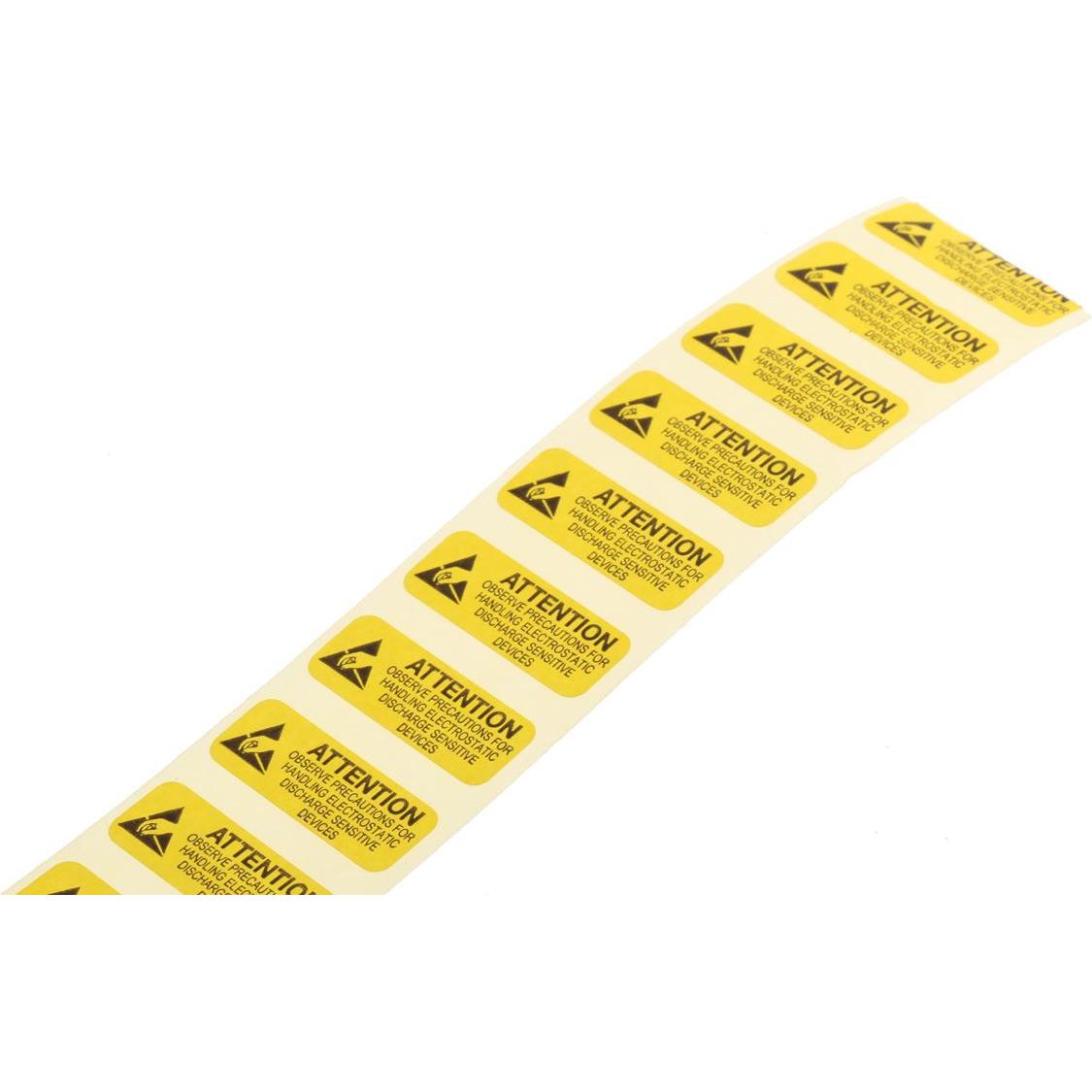 Rs Pro, Sicherheitskennzeichnung, ESD Warnetikett 10X25MM