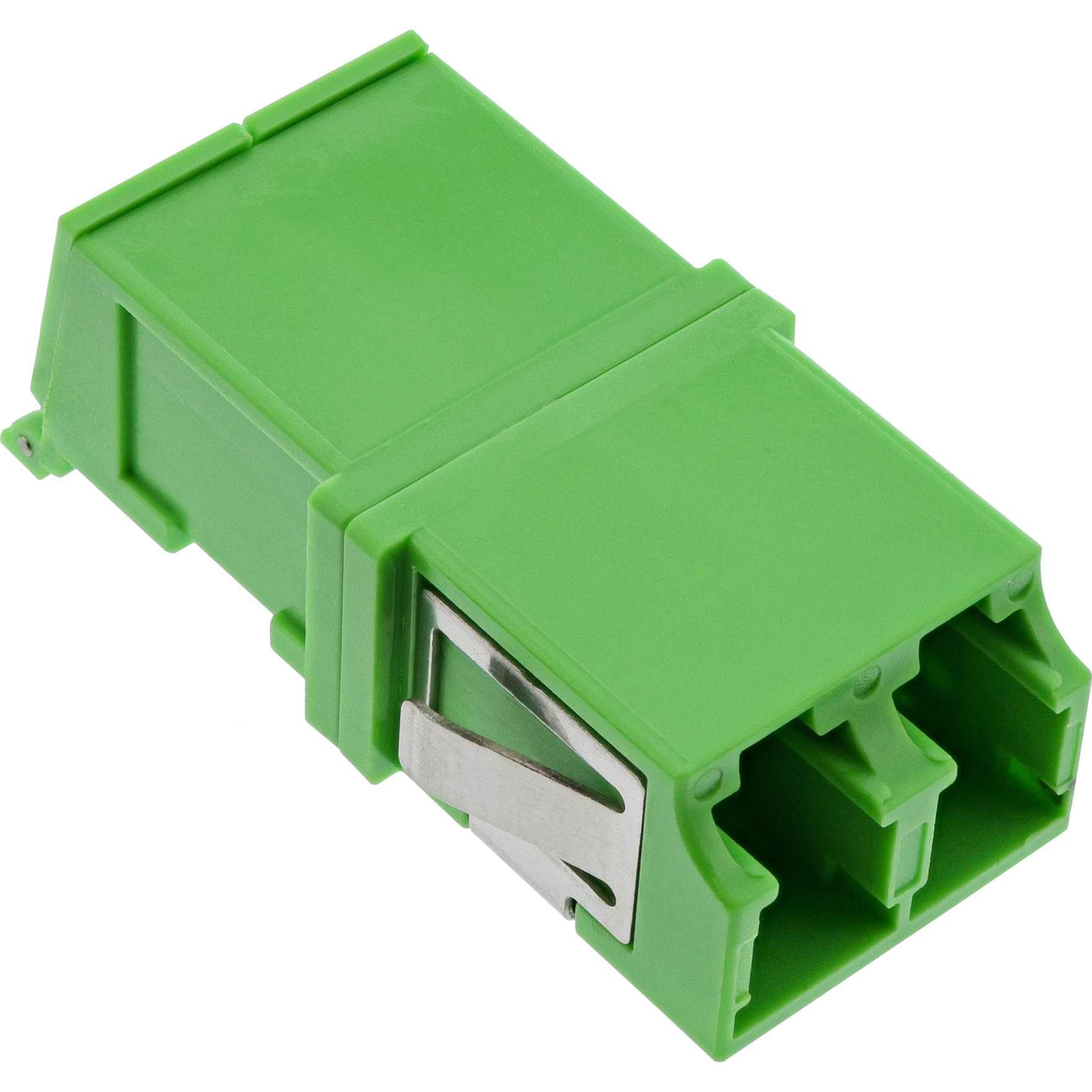 InLine Accoppiamento in fibra ottica, duplex LC/LC, monomodale verde, manicotto in ceramica, con otturatore (Accoppiamento di rete), Accessori di rete