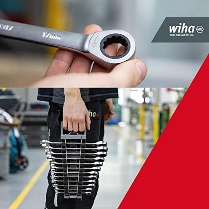 Actual product image Wiha Ring ratchet open-end spanner set (8 mm, 9 mm, 10 mm, 11 mm, 12 mm, 14 mm, 16 mm, 18 mm, 13 mm, 15 mm, 17 mm, 19 mm)