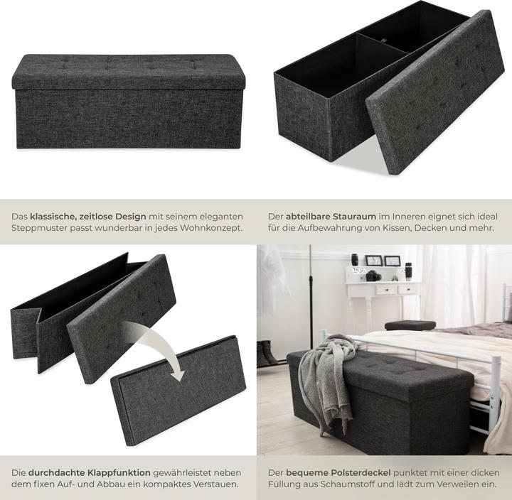 Image du produit tectake Coffre de sièges (38 cm)