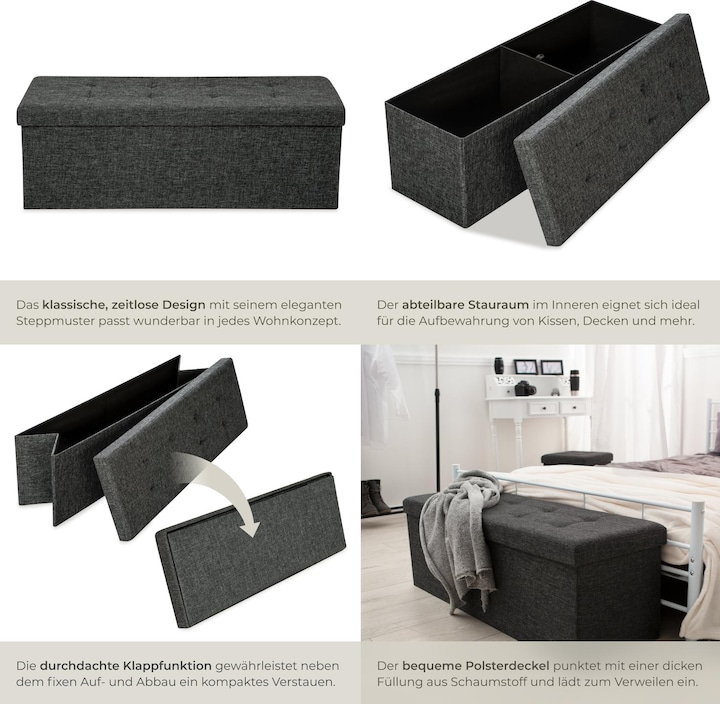 Actual product image tectake Seat chest