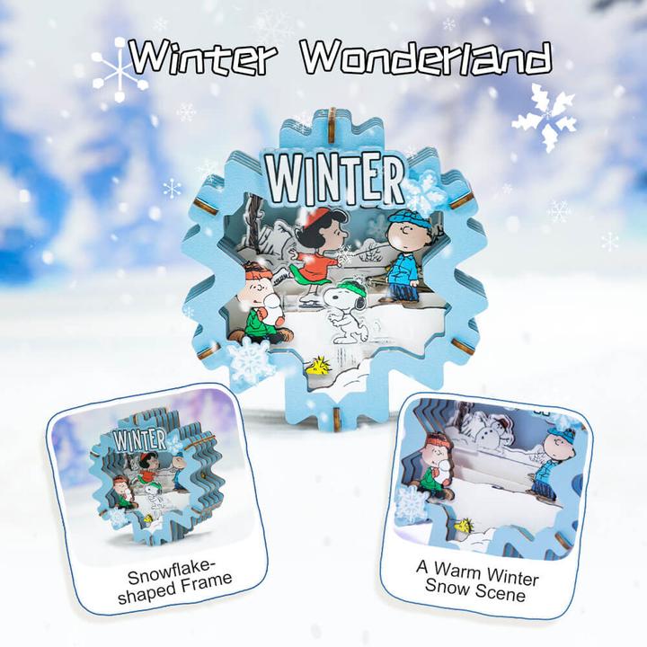 Produktbild Pantasy Die Peanuts Puremind Modellbausatz Wooden Theater Winter Wonderland