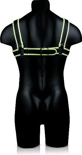Image du produit Ouch! Chest Bulldog Harness - GitD/Black - L/XL
