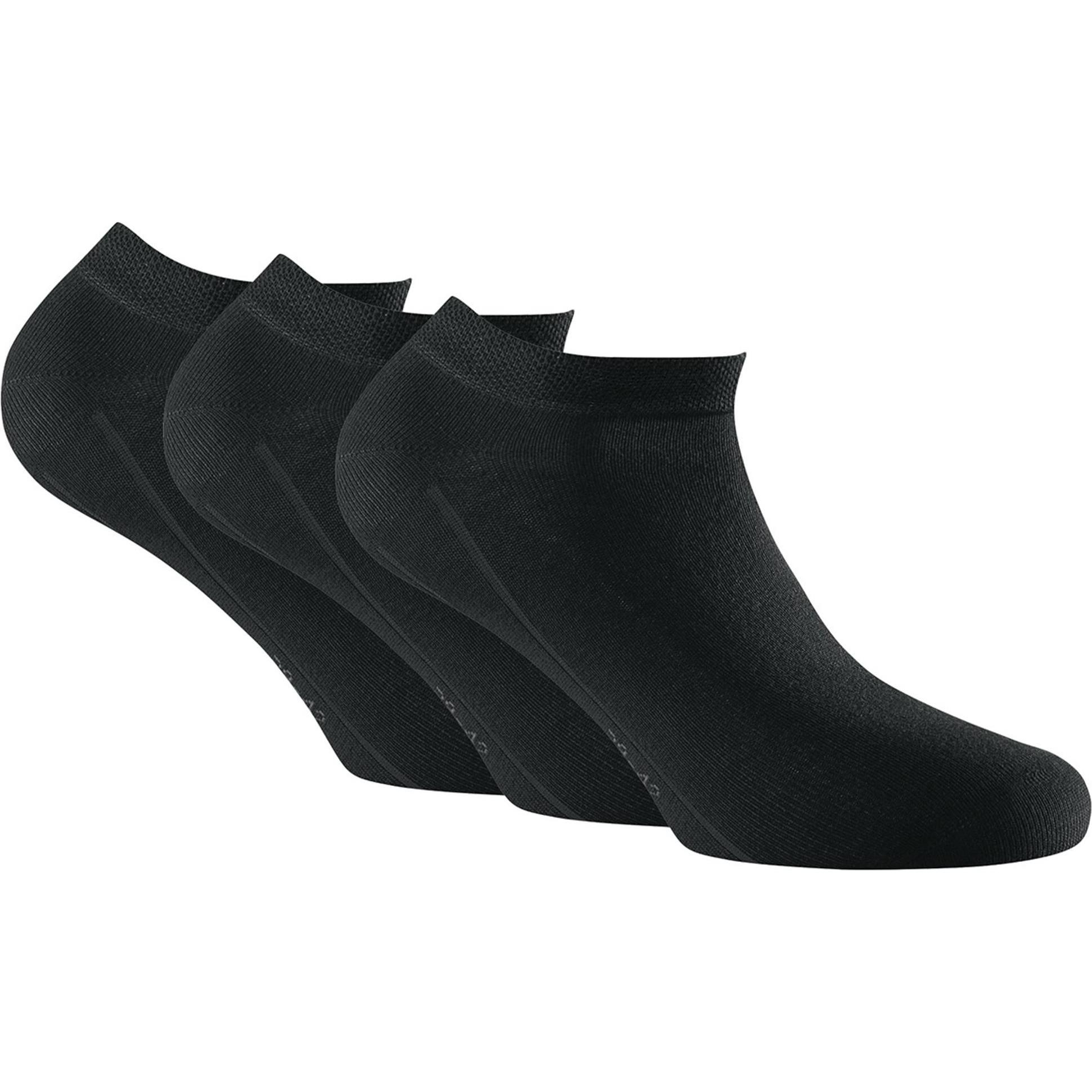 Thumbnail - Rohner, Unisex, Socken, Sneaker Basic Socks, Schwarz, (3er Pack, 35 - 38)