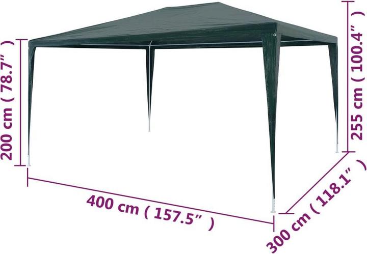Produktbild vidaXL Partyzelt (300 cm, 400 cm)