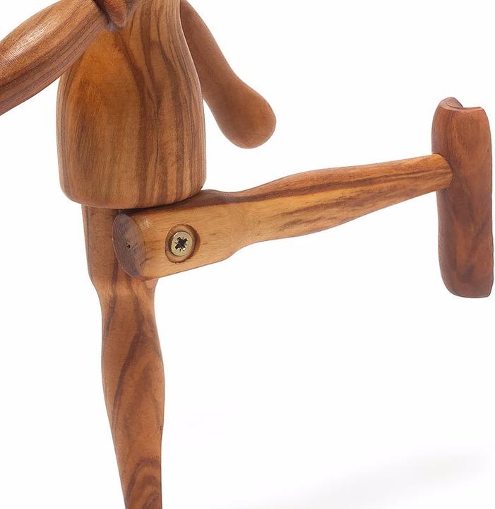Image du produit Natura Punto Figure de Pinocchio avec bras et jambes mobiles, 25 cm, bois d'olivier