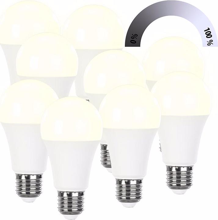 Produktbild Luminea 9er-Set dimmbare LED-Lampen (E27, 12 W, 1050 lm, 9 x, C)