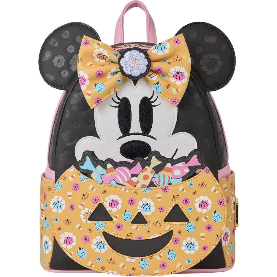 Loungefly, Borsa Scuola Materna, Disney Minnie Pumpkin Backpack 26Cm
