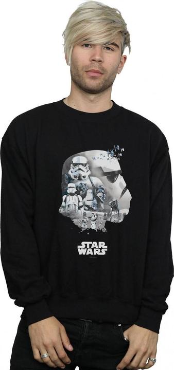 Actual product image Star Wars Mens Stormtrooper Montage Sweatshirt (L)