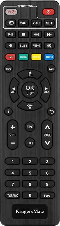 Actual product image Krüger&Matz DVB-T2 H.265 HEVC receiver Krüger & Matz