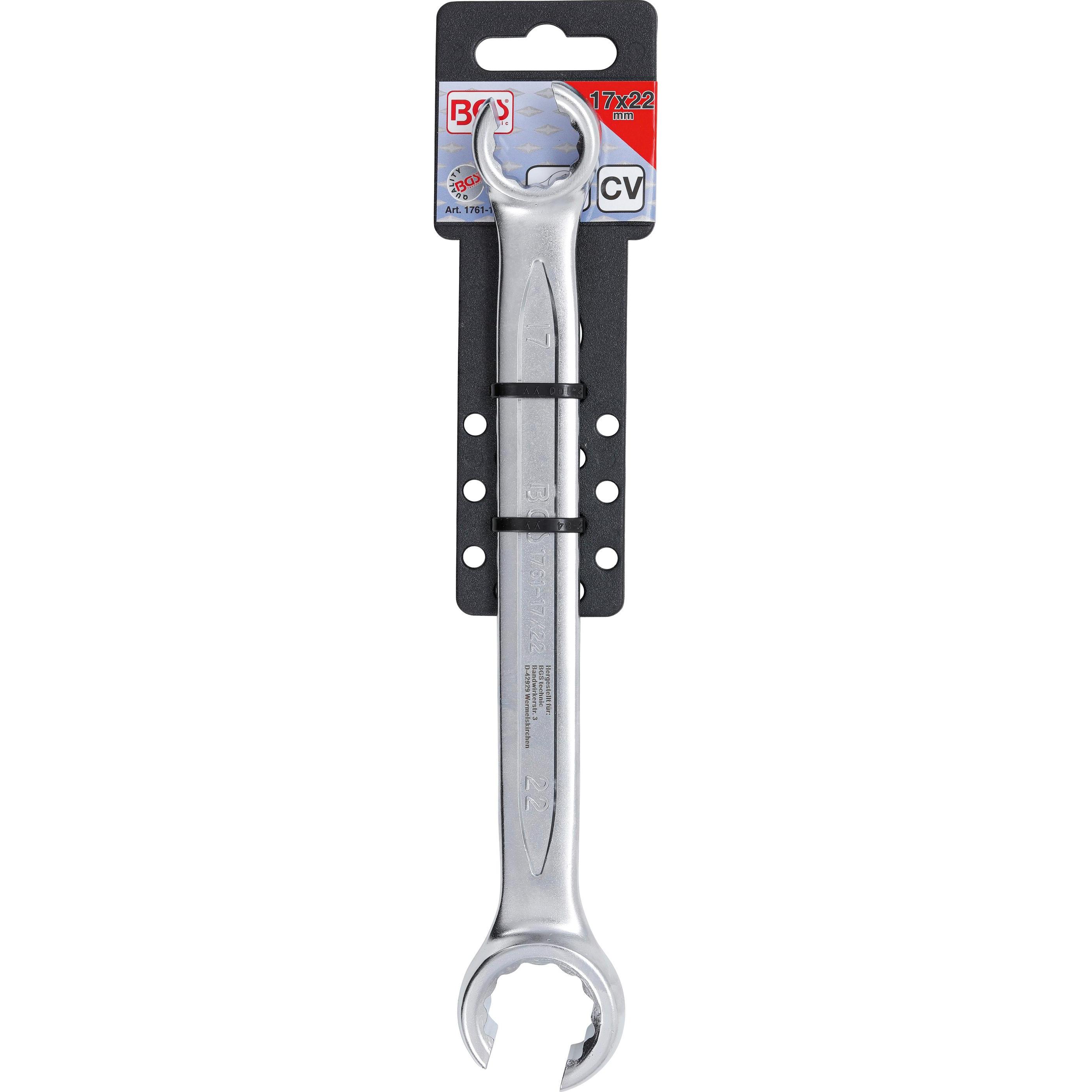 Thumbnail - BGS, Schraubenschlüssel, Offener Doppel-Ringschlüssel SW 17 x 22 mm (22 mm, 17 mm)