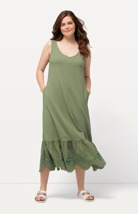 Produktbild Ulla Popken Maxikleid, A-Linie, Rundhals, ärmellos (50, 52)