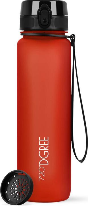 720Dgree Trinkflasche uberBottle softTouch mit Sieb watermelon red 1l (1 l)