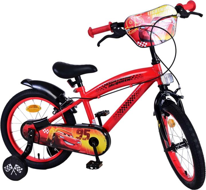Cars Disney 16-inch children's bike red with two hand brakes - safety, comfort and fun all in one!