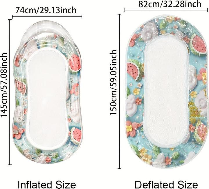Produktbild Activity Board 1pc Tropical Print aufblasbare Pool Liege, Universal Typ PVC schwimmende Floss, gemischte Farbe, für