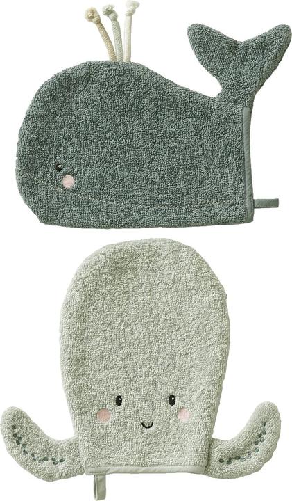 Confezione 10 Guanti Da Bagno In Cotone 15x21 Cm - 100% Cotone 500 G/m² - Rot