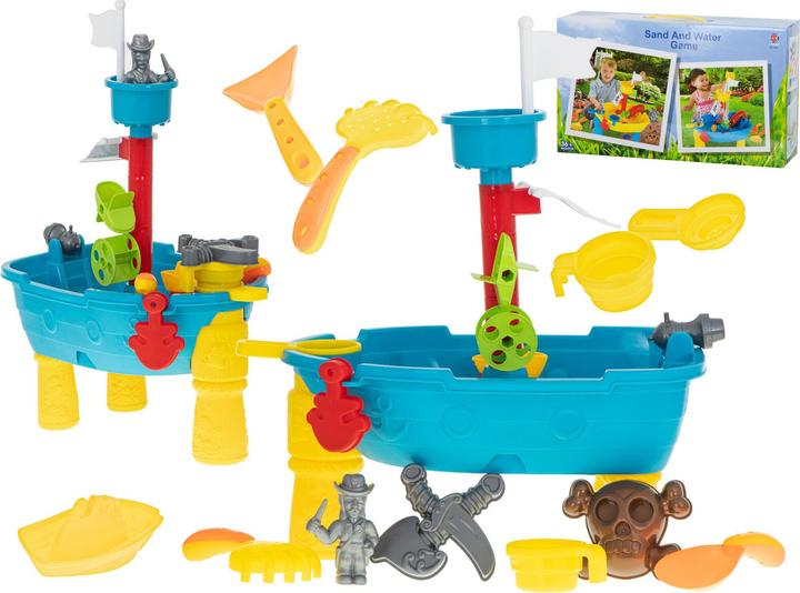 Actual product image Ikonka Sandpit water table pirate ship / 25el.