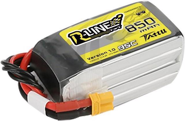 Actual product image Tattu RC Battery LiPo 850 mAh 14.8 V 95C R-Line (14.80 V, 850 mAh)