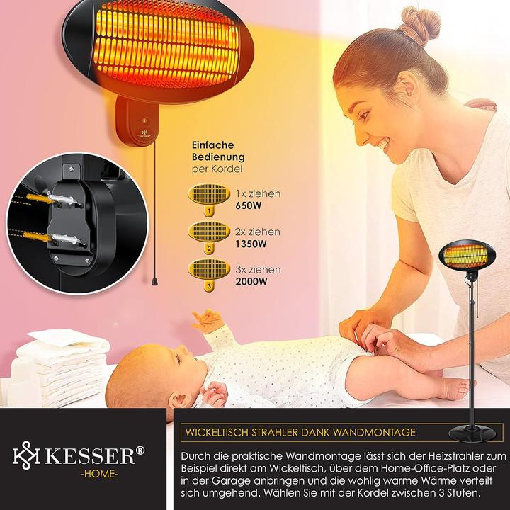 Actual product image Kesser 2000W radiant heater (2000 W)