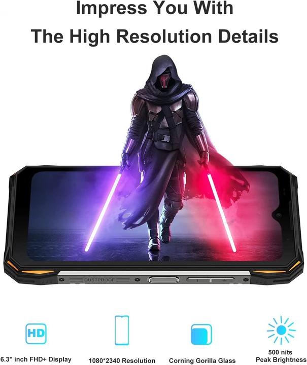 Produktbild Doogee S89 Pro -puhelin, 256/8 Gt, musta (256 GB, Schwarz, 6.30")