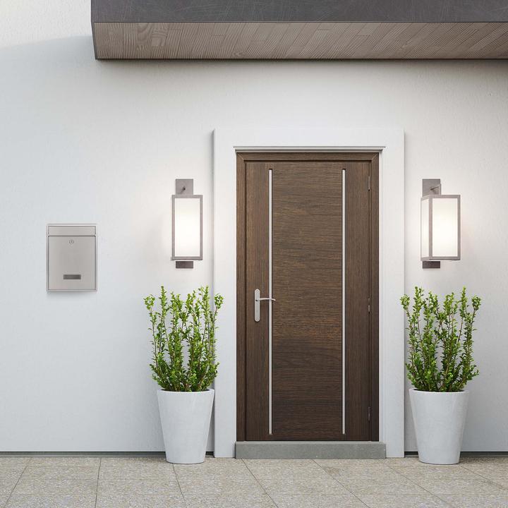 Immagine prodotto Wiltec Cassetta delle lettere V10 in acciaio inox 260x90x350mm serratura targhetta Postbox