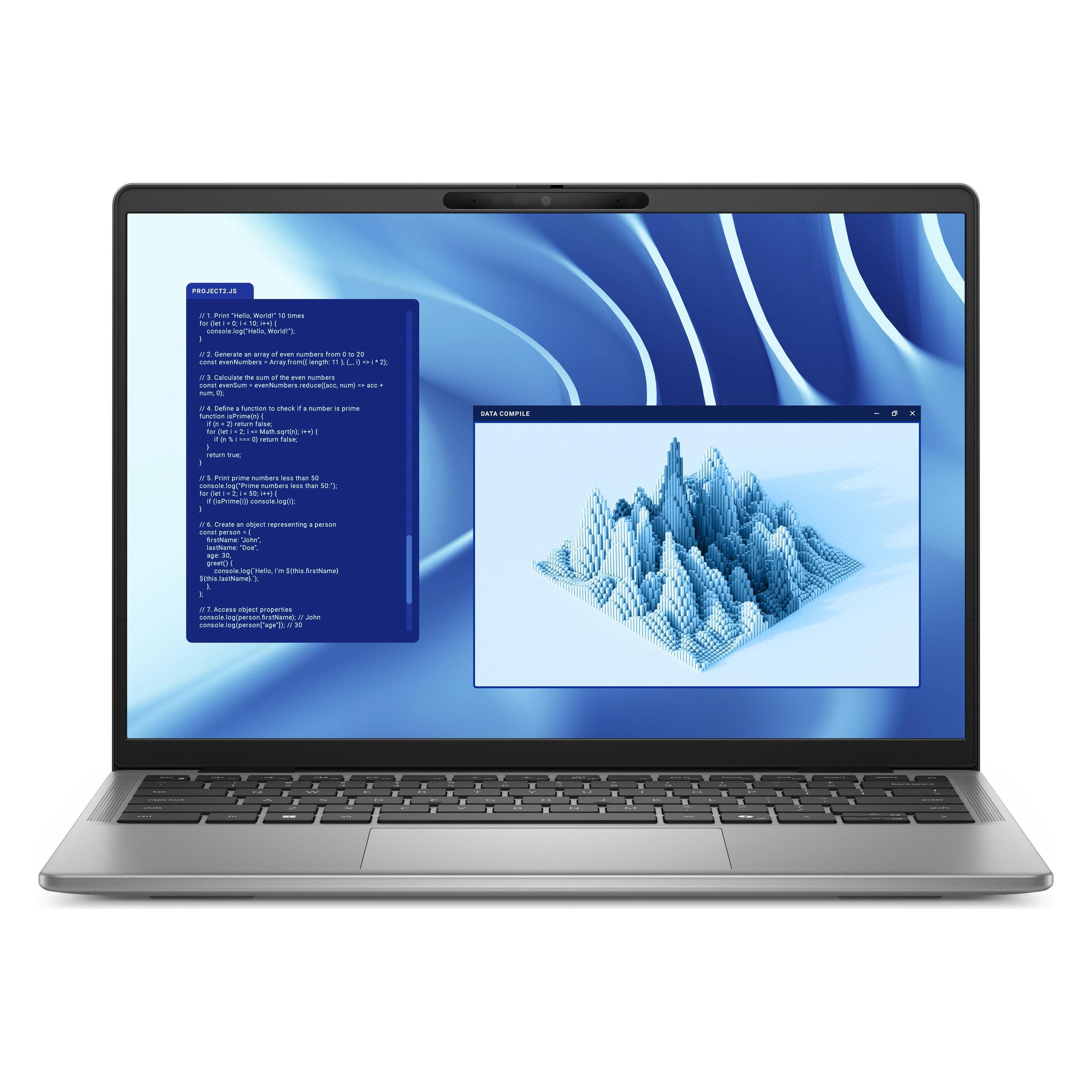 Dell Latitude 7455 (14", 512 GB, 16 GB, DE, Snapdragon X Plus X1P-64-100), Notebook, Grau