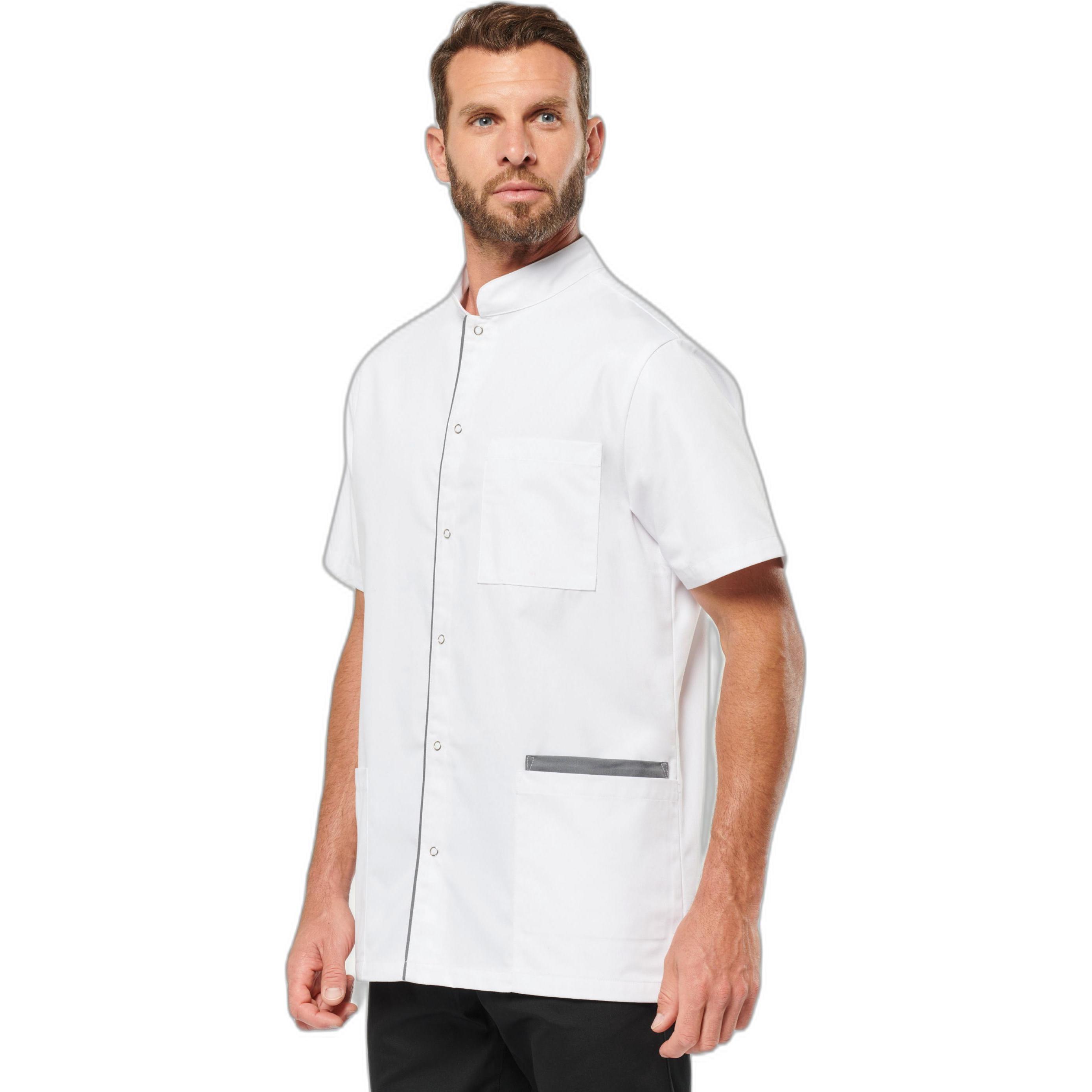 Thumbnail - Kariban, Herren, Hemd, Bluse mit Druckknöpfen Polycotton, Weiss, (M)