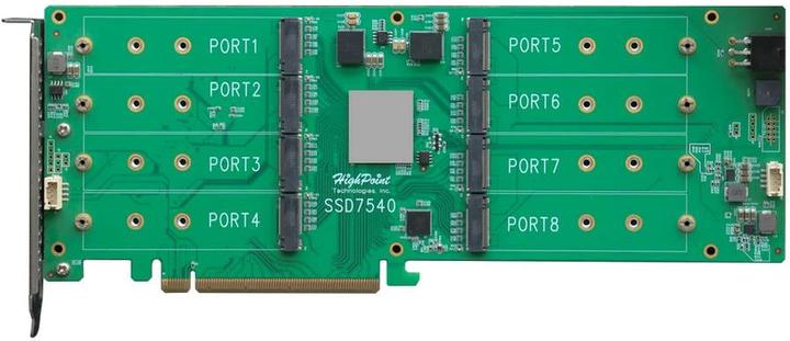 Image du produit HighPoint Rocket 1508 8x port M.2 vers PCIe 4.0 x16 NVMe HBA C