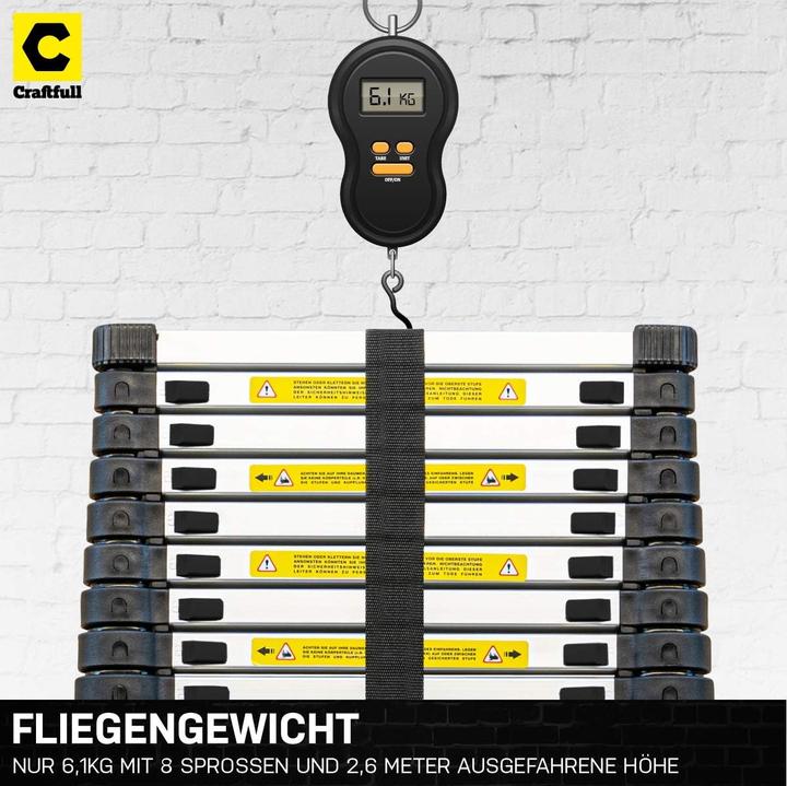 Produktbild Craftfull Teleskopleiter (Teleskopleiter, 260 cm)