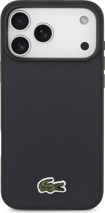 Actual product image Lacoste Iconic Petit Pique Woven Logo MagSafe Case for iPhone 17 Pro Max Navy Blue (Apple iPhone 17 Pro Max)