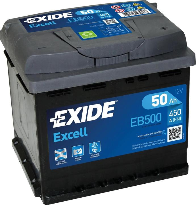 Image du produit Exide Excell (12 V, 50 Ah, 450 A)