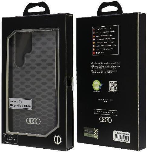 Actual product image Audi IML Stitching Pattern MagSafe Case S928 czarny/black hardcase AU-IMLMU-Q5/D3-BK (Samsung Galaxy S24 Ultra)