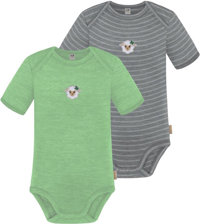 Produktbild Normani 2er Set Baby Merino Body Kurzarm „Tauranga" - 9293 (92)