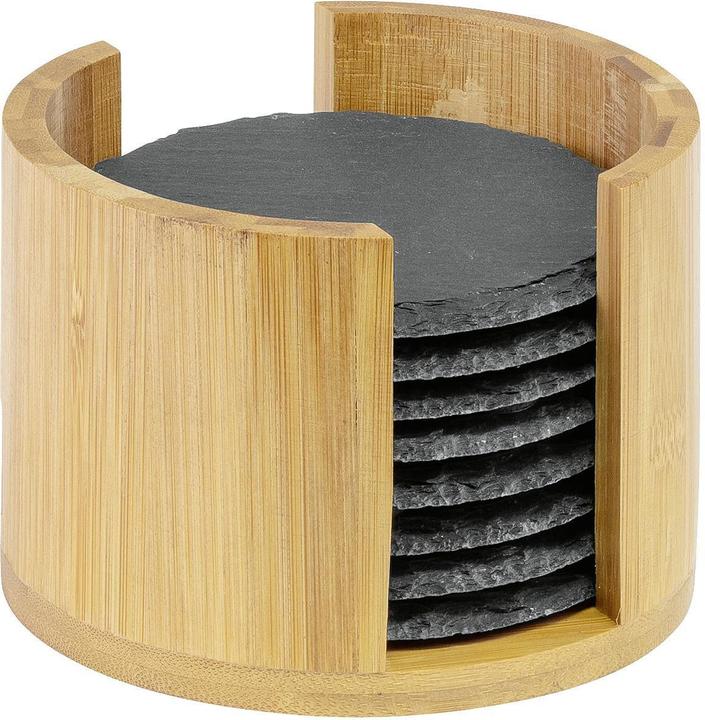 Produktbild Westmark Naturschiefer-Untersetzer (8 x, Glasuntersetzer)