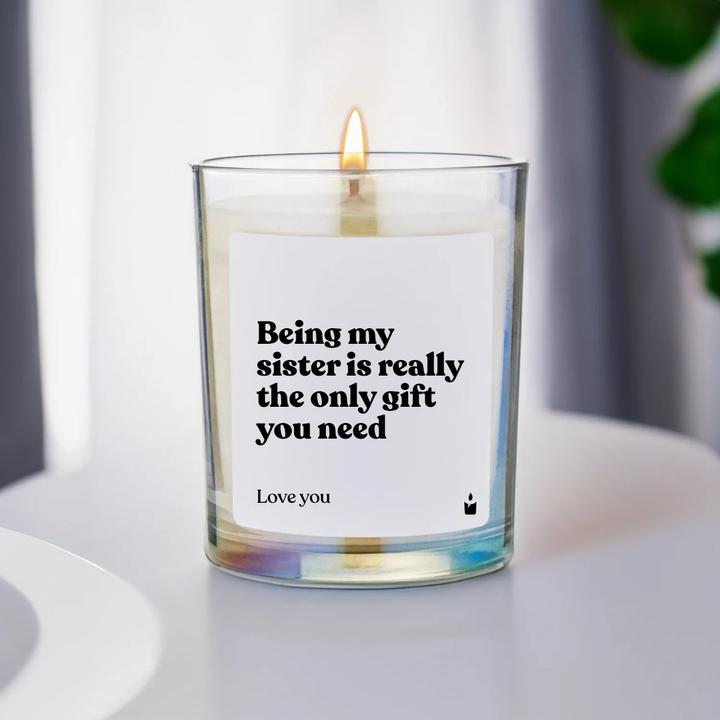 Immagine prodotto Chatty Candles Candela profumata Flowery Essere mia sorella è davvero l'unico regalo di cui hai bisogno