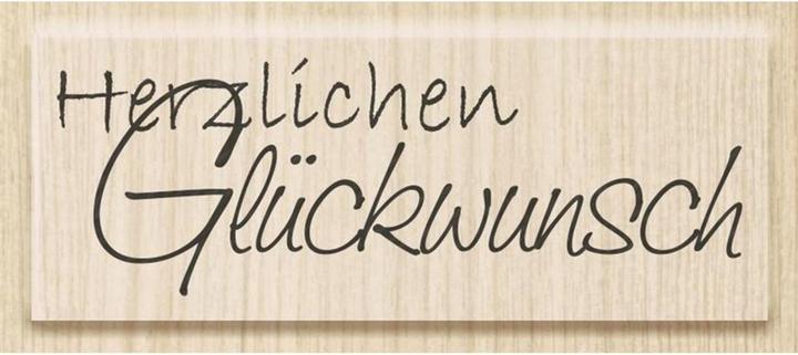 Produktbild Heyda Stempel Glückwunsch 6.5x2.3cm 211800305 Holz matt