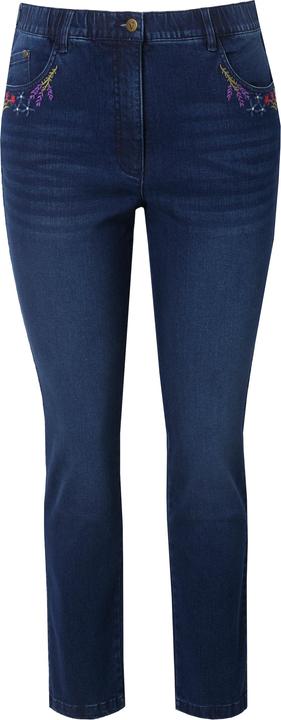 Immagine prodotto Ulla Popken Jeans modello Mia con ricami, cintura comoda e denim elasticizzato (58)