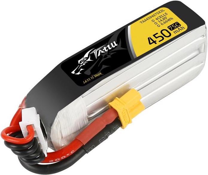 Image du produit Tattu Accu RC LiPo 450 mAh 14.8 V 75C Long (14.80 V, 450 mAh)
