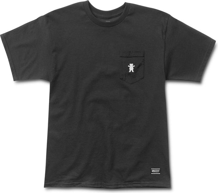 Actual product image Grizzly OG Bear Embroidered Pocket T-Shirt (S)