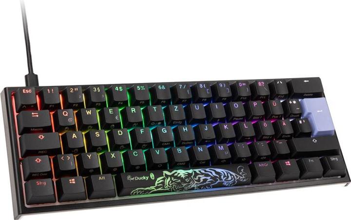 Actual product image Ducky One 2 Pro Mini Gaming Keyboard, RGB LED - Gateron Yellow (Germany, Cable)