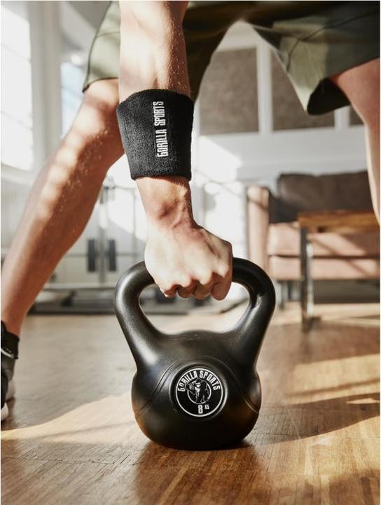Actual product image Gorilla Sports Kettlebell plastic (1 x 8 kg, 1 x 10 kg, 1 x 12 kg)