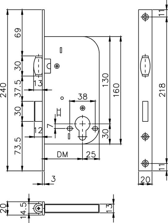 Produktbild MSL Rollfallen-Einsteckschlösser 1701 (Einsteckschloss)
