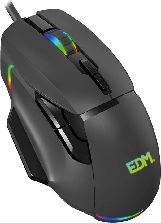 Actual product image EDM LED gaming mouse 07753 for players Black 7200 dpi (Cable)