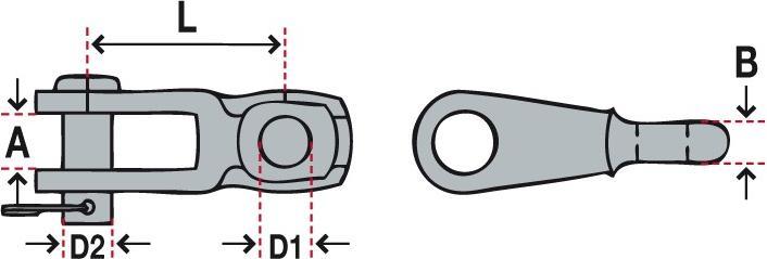 Image du produit Blue Wave Articulation fourche et oeil