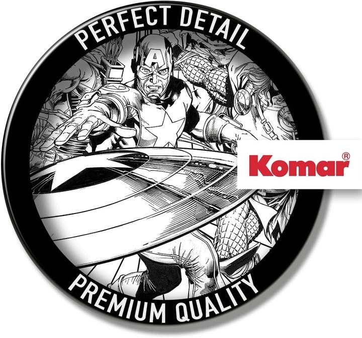 Actual product image Komar Non-woven Into Adventure Avengers Black and White 6-panel wallpaper 300 x 280 cm (300 x 280 cm)